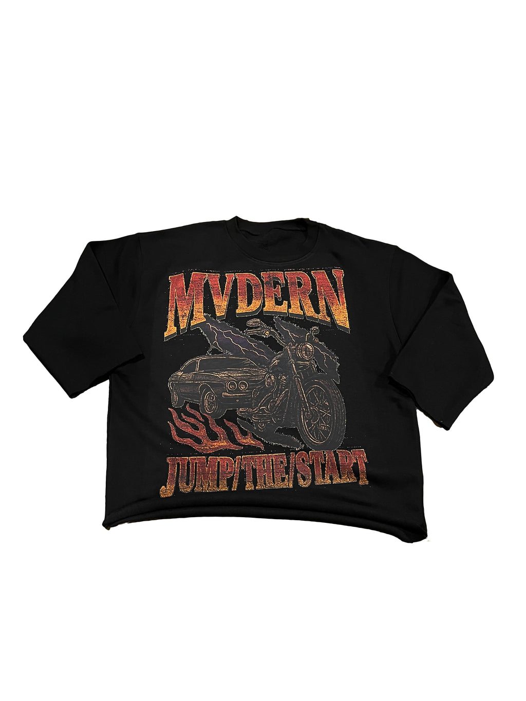 “Jump The Start” Cropped Crew Neck